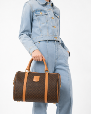 Alternative view of Celine Boston Medium Vintage Macadam Marrone