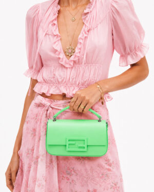 Alternative view of Fendi Baguette Phone Mini Vernice Verde