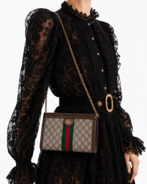 Alternative view of Gucci Pochette Ophidia Large GG Supreme Marrone