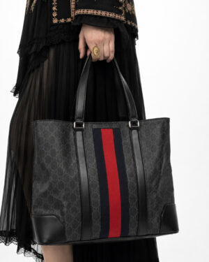 Alternative view of Gucci Tote Large Web GG Supreme Blu
