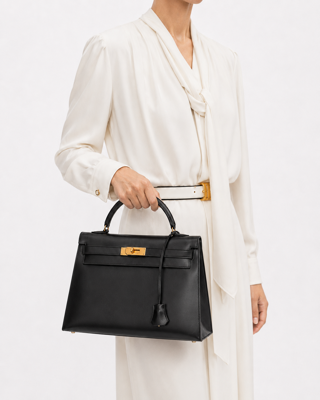 Alternative view of Hermès Sac Kelly 35 Sellier Box Noir