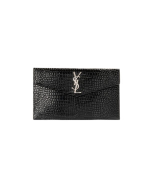 Saint Laurent Pochette Uptown Cocco Lucida Nera