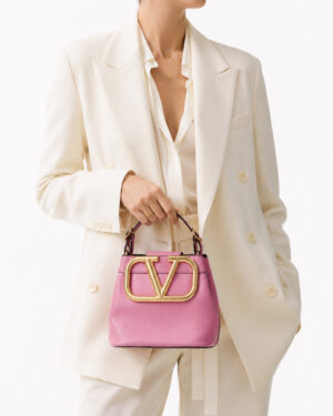 Alternative view of Valentino Bucket Supervee Small Rosa