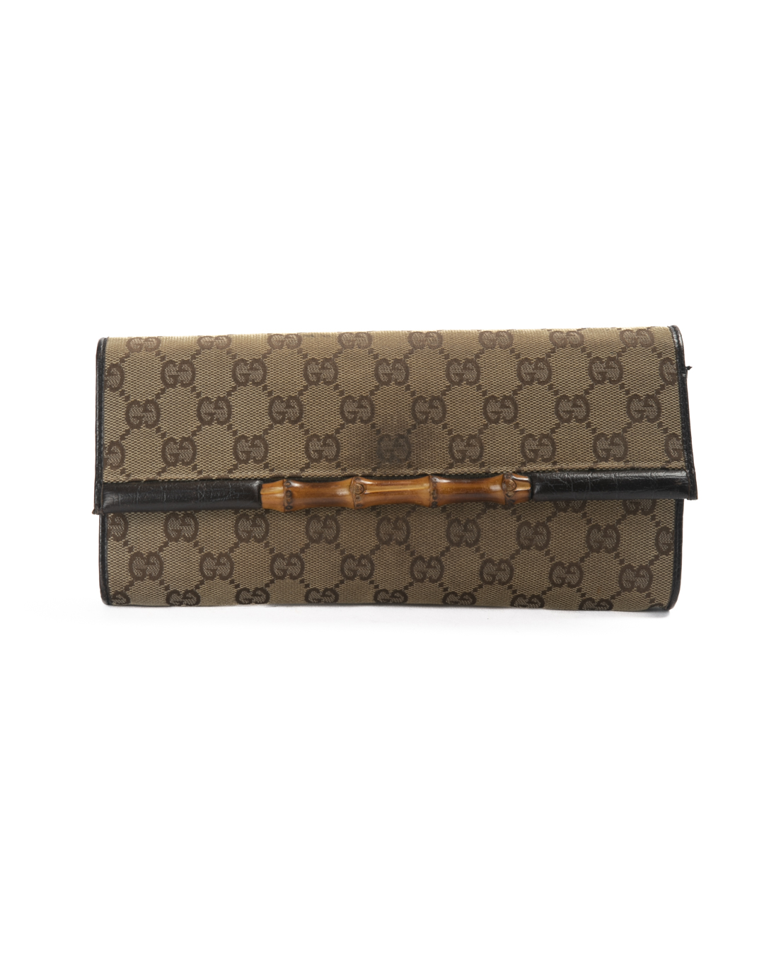 Gucci Pochette Bamboo Vintage GG Supreme Marrone