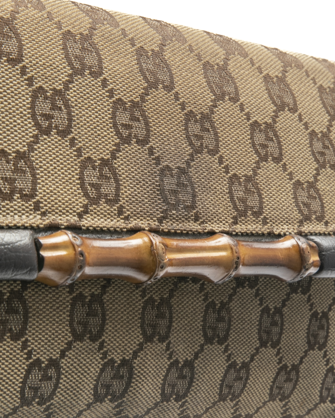 Alternative view of Gucci Pochette Bamboo Vintage GG Supreme Marrone