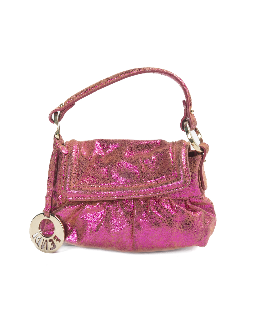 Fendi Chef Mini Metallizzata Fucsia