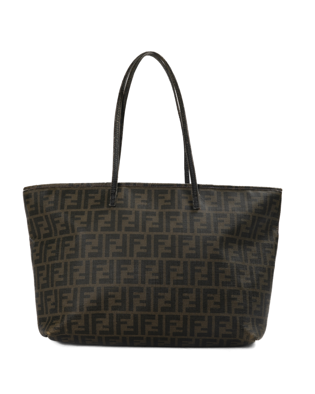 Fendi Roll Bag Medium FF Logomania Marrone