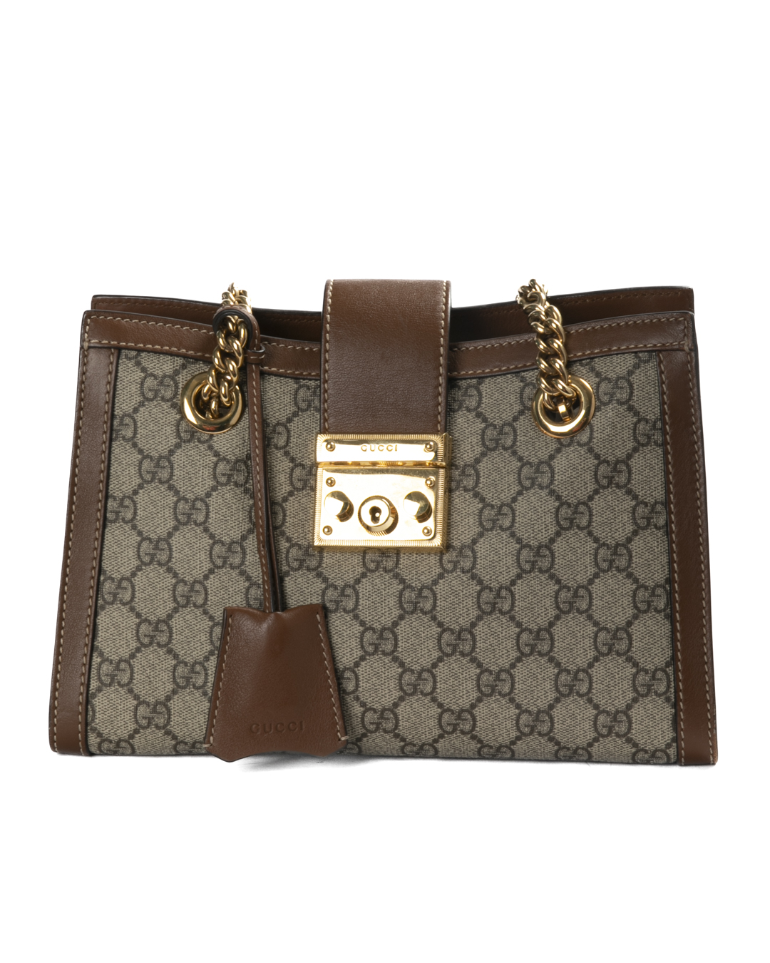 Gucci Padlock Tote Small GG Supreme Marrone
