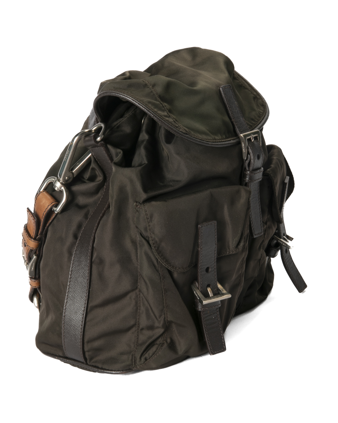 Alternative view of Prada Sottospalla Task Small Nylon Verde