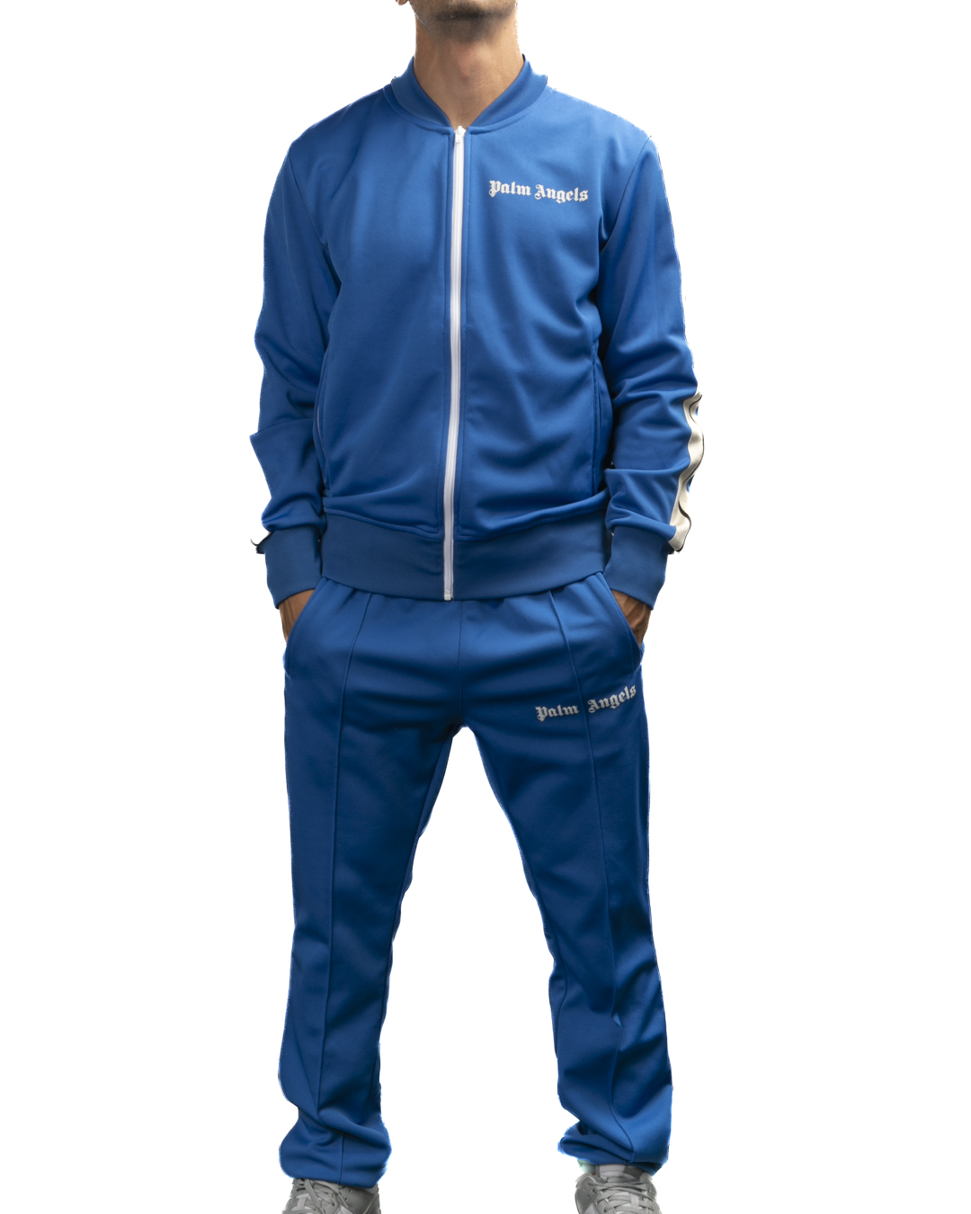 Palm Angels Completo Trank Bomber + Pants Blu