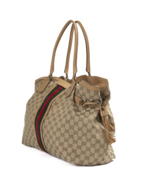 Alternative view of Gucci Shopper Web Vertical GG Supreme Marrone