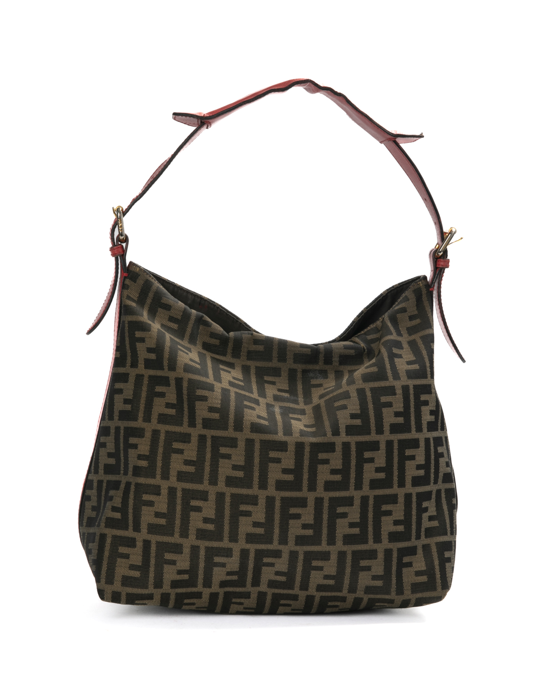 Fendi Sottospalla Hobo FF Logomania Marrone