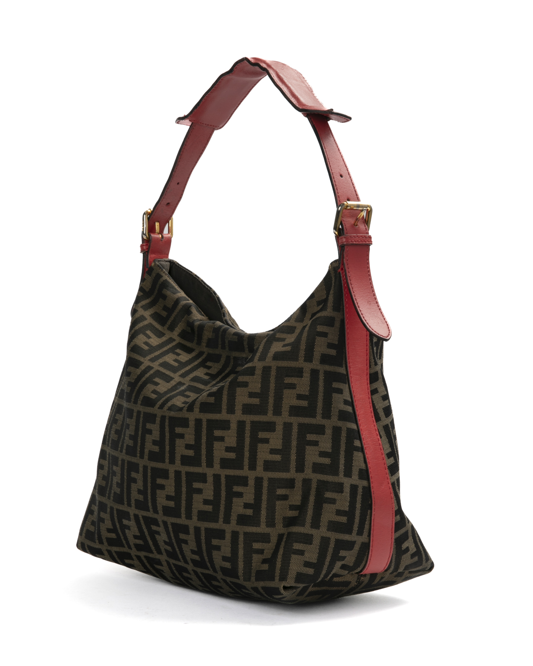 Alternative view of Fendi Sottospalla Hobo FF Logomania Marrone