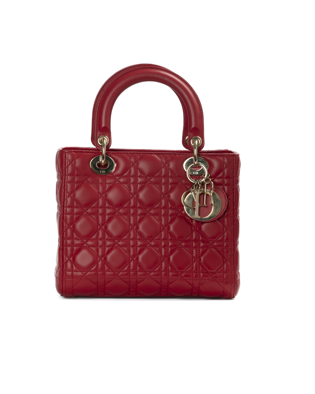 Dior Lady Medium Cannage Rossa