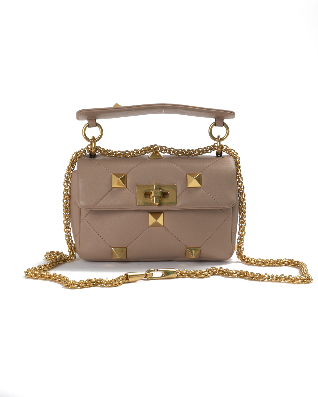 Valentino Roman Stud Small Trapuntata Rosa