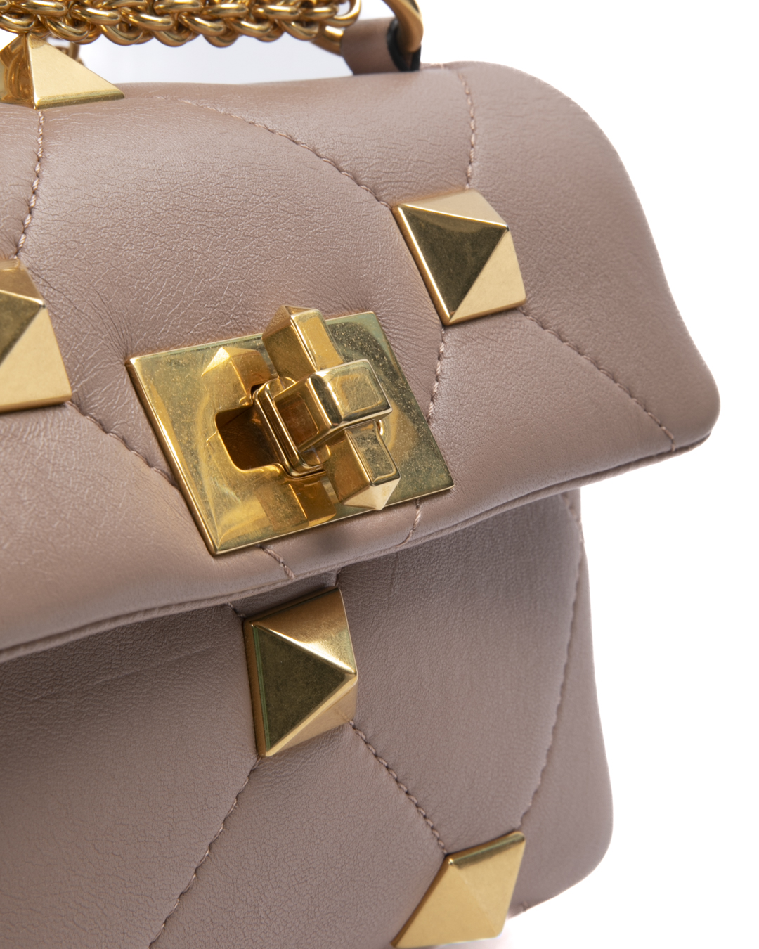 Alternative view of Valentino Roman Stud Small Trapuntata Rosa
