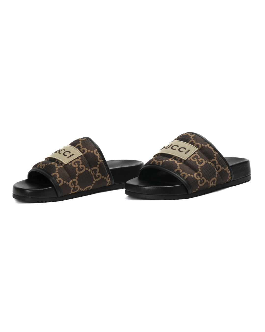 Gucci Sandalo Slide GG Supreme Padded Marrone