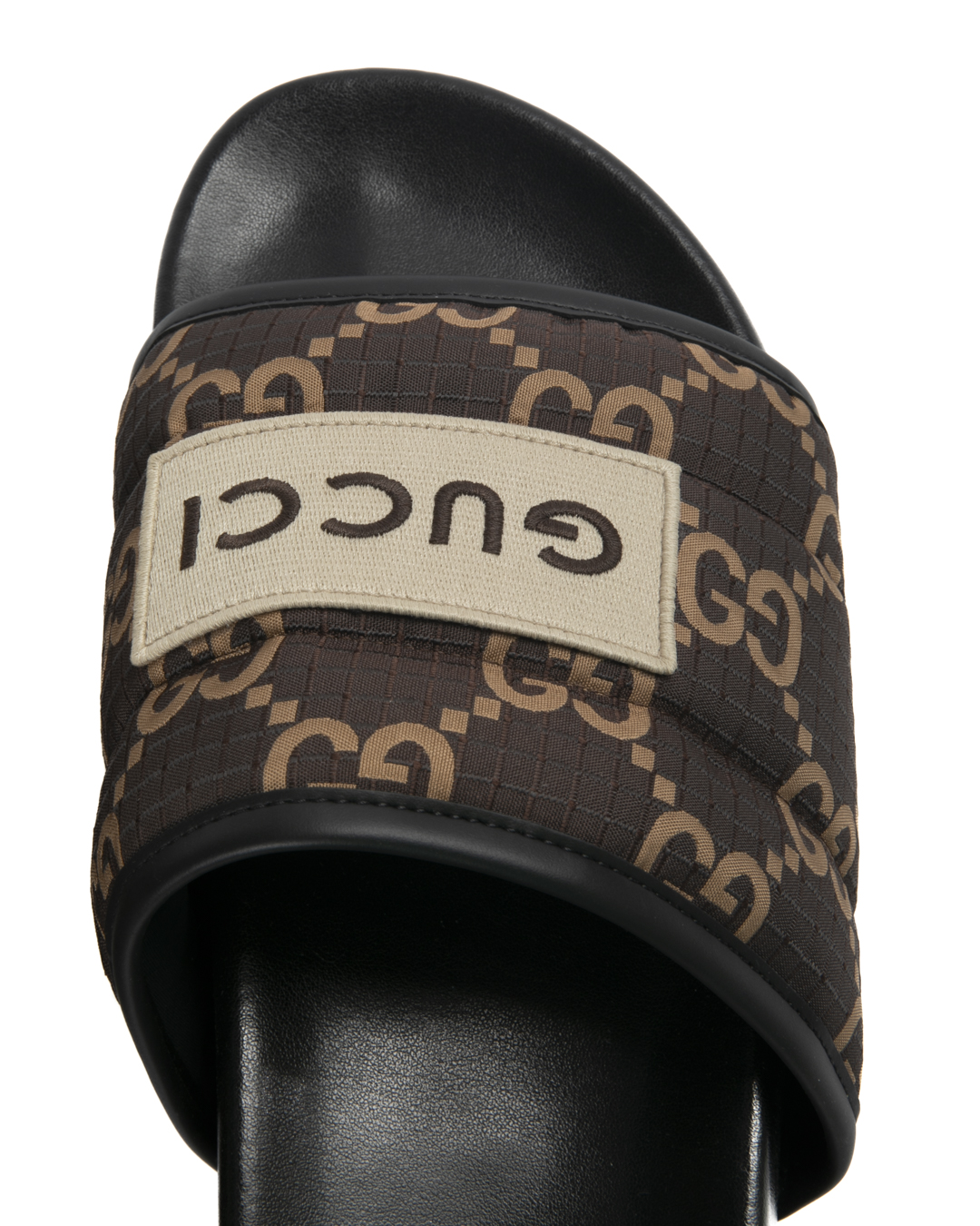 Alternative view of Gucci Sandalo Slide GG Supreme Padded Marrone