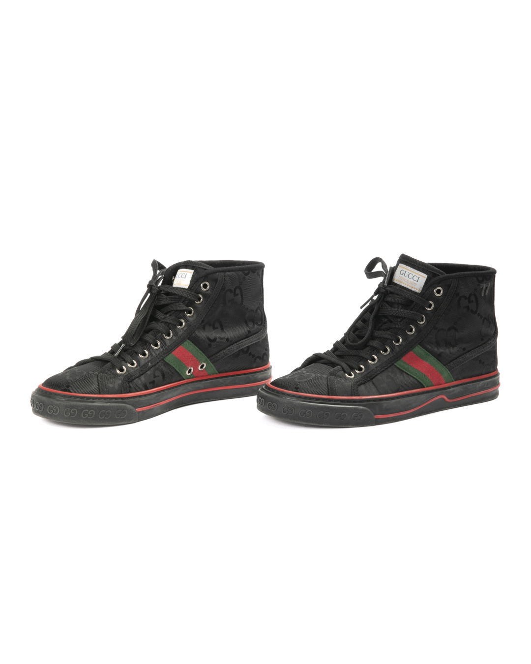Gucci Sneakers Tennis 1977 High GG Supreme Nero