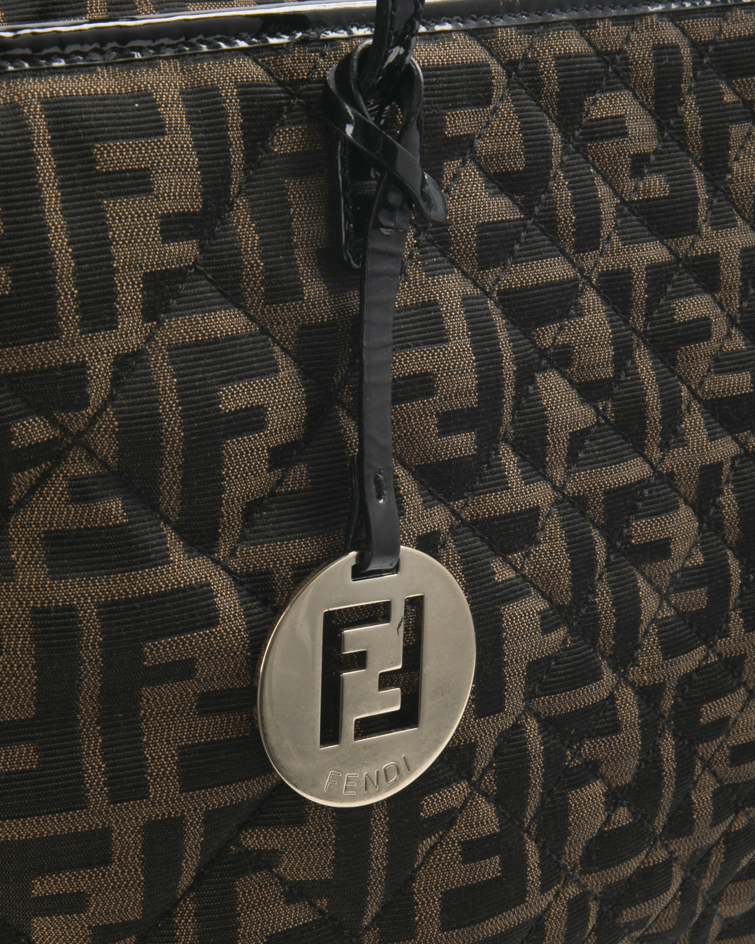 Alternative view of Fendi Roll Bag Medium Trapuntata FF Logomania Marrone