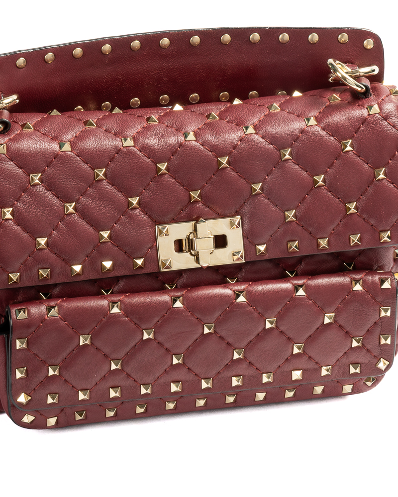 Alternative view of Valentino Spike Task Rockstud Small Borgogna