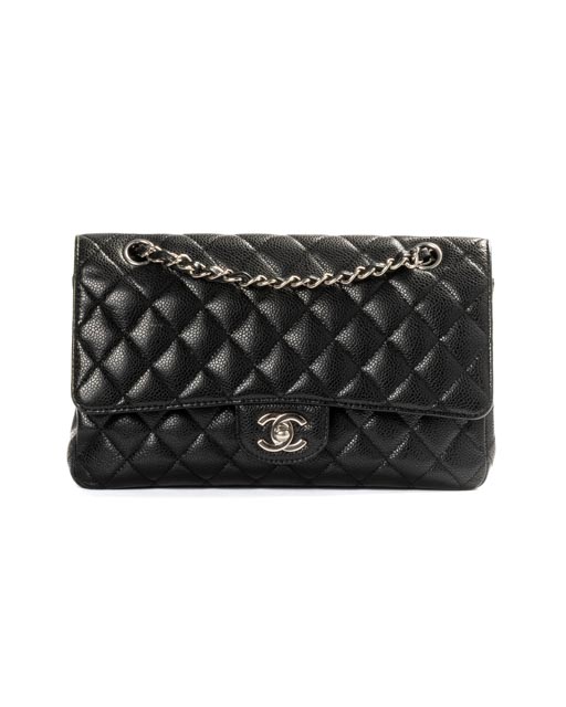 Chanel 2.55 Timeless Double Flap Caviar Nera