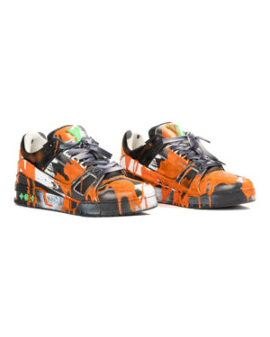 Alternative view of Louis Vuitton Sneakers Trainer Painted Arancio Nero