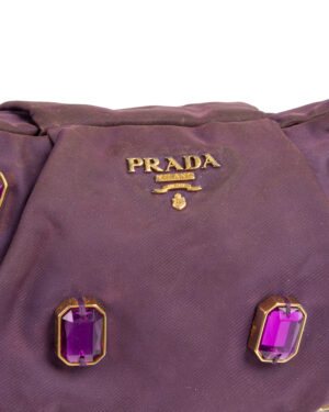 Alternative view of Prada Clutch Swarosvki Mini Tessuto Viola