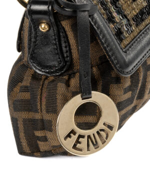 Alternative view of Fendi Chef Mini Pailettes FF Logomania Marrone