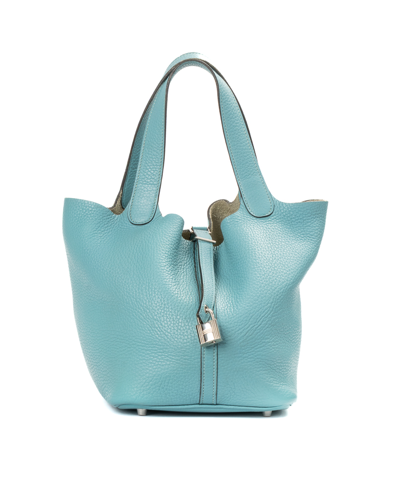 Hermès Sac Picotin Lock 22 Togo Blue Atoll