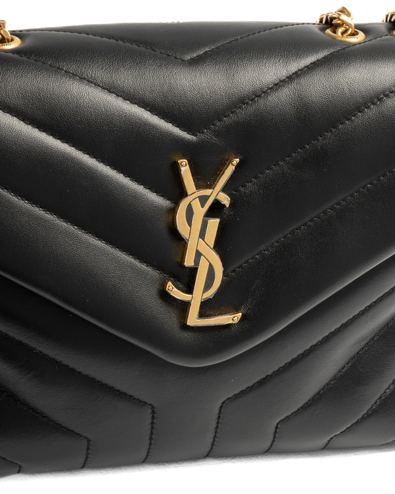 Alternative view of Saint Laurent Lou Lou Small Trapuntata Nera