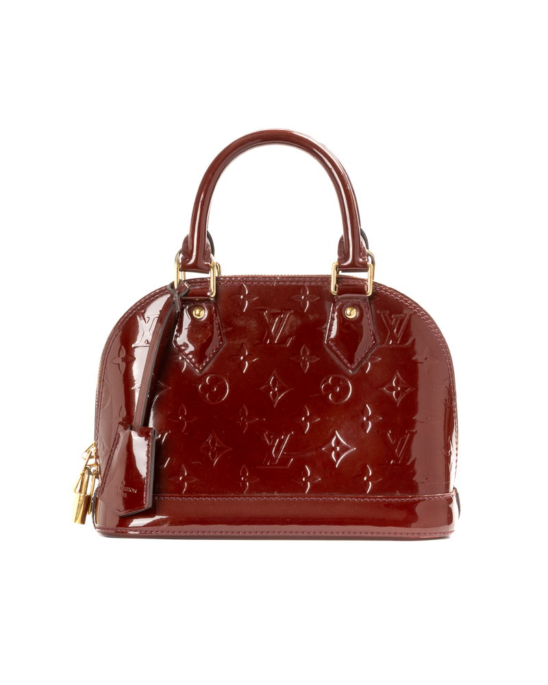 Louis Vuitton Alma BB Vernice Rossa Scuro