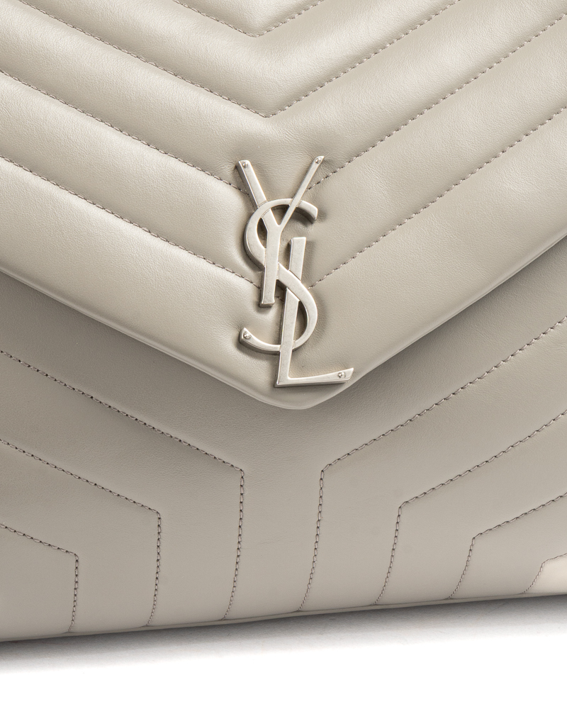 Alternative view of Saint Laurent Lou Lou Large Trapuntata Grigia