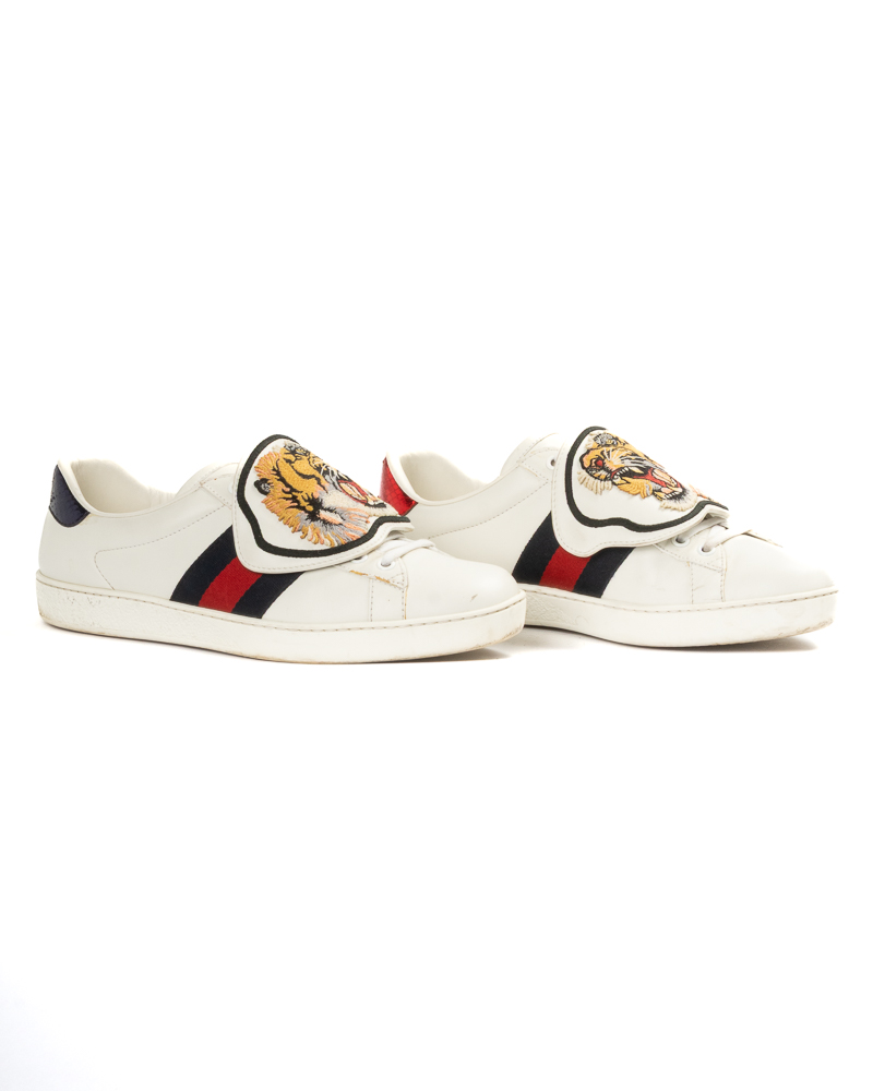 Alternative view of Gucci Sneakers Ace Patches Tiger Bianca