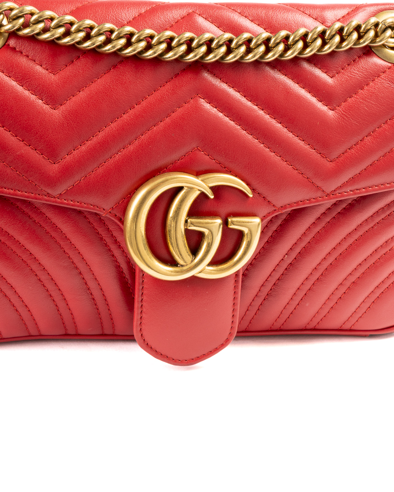 Alternative view of Gucci Marmont 26 Matelassè Rossa