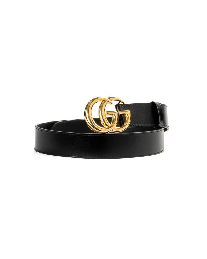 Gucci Cintura GG Marmont Nera Lucida