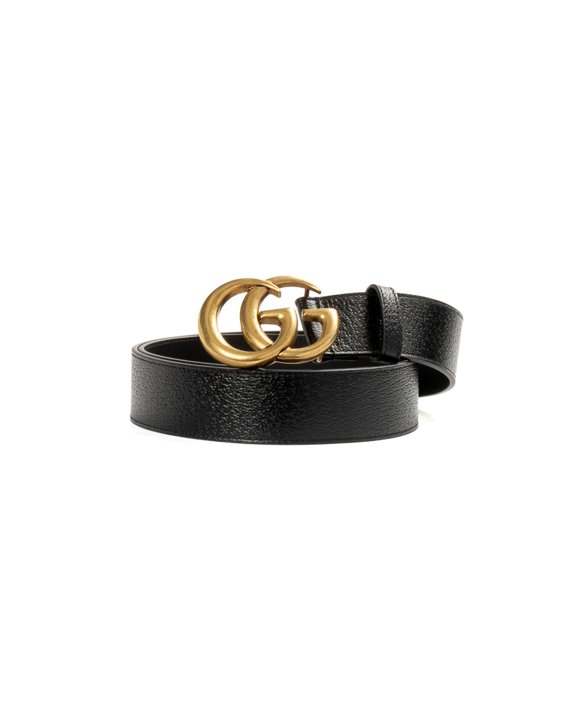 Alternative view of Gucci Cintura GG Marmont Martellata Nera
