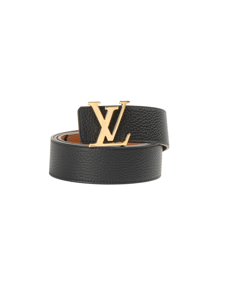 Louis Vuitton Cintura Initiales Reversibile Nera/Cuoio
