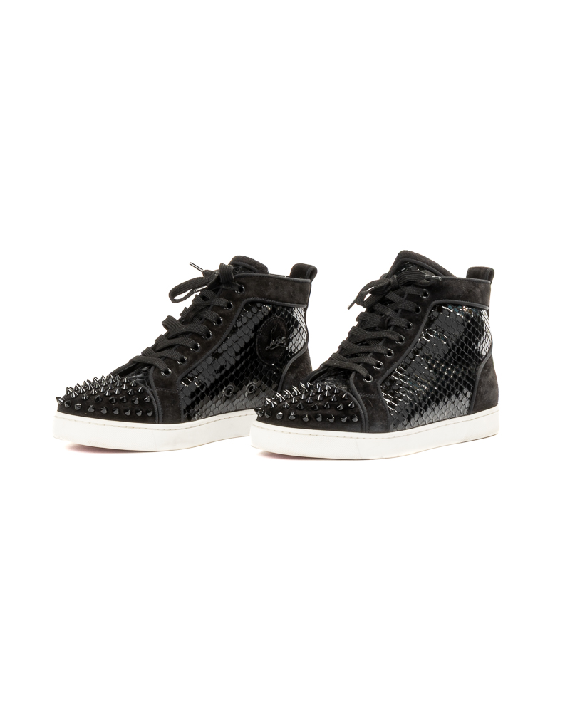 Louboutin Sneaker Louis Orlato Pitonata Nera