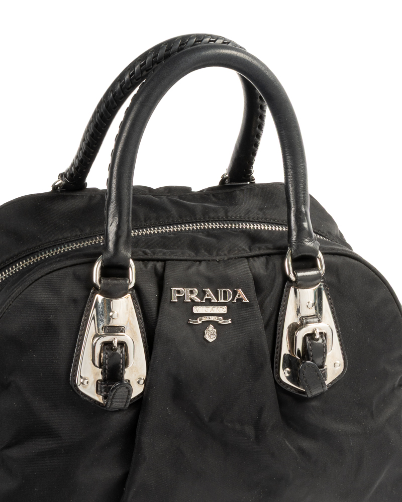 Alternative view of Prada Shopper Dome Small Nylon Nera