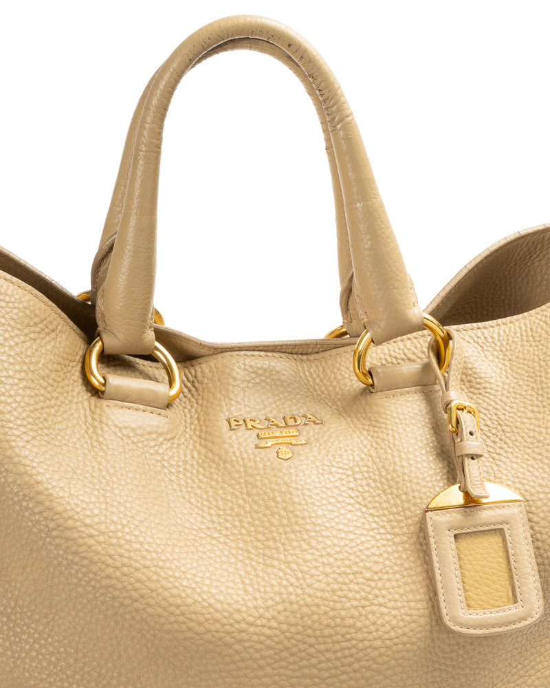 Alternative view of Prada Shopper Vertical Medium Granulata Beige