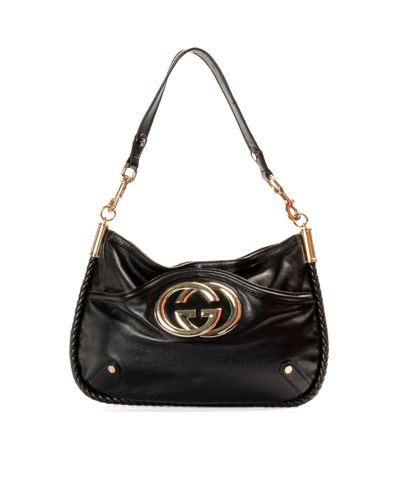 Gucci Britt Hobo Sottospalla Medium Nera