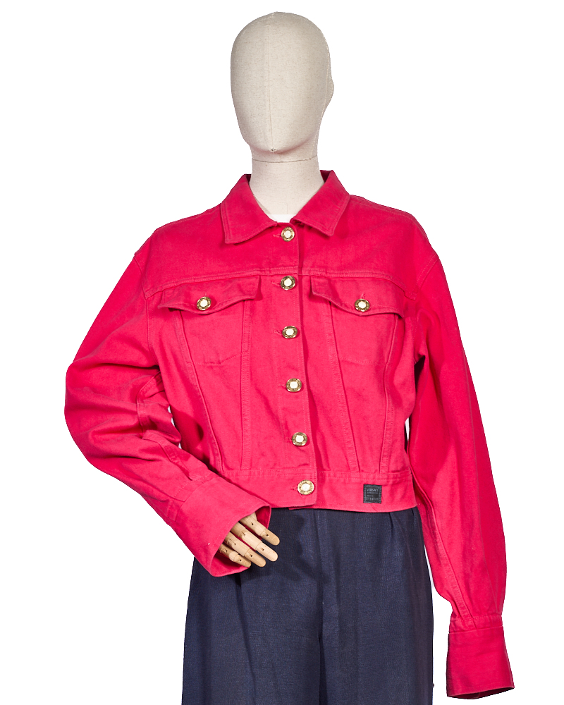 Versace Giacca Vintage Denim Fucsia