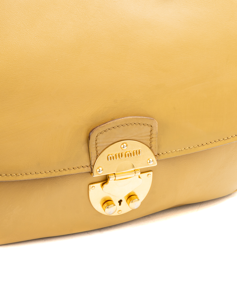 Alternative view of Miu Miu Shopper Lock Large Cuoio