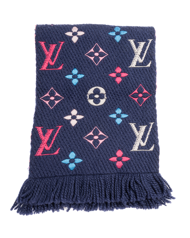 Alternative view of Louis Vuitton Sciarpa Lana Monogram Rainbow Blu