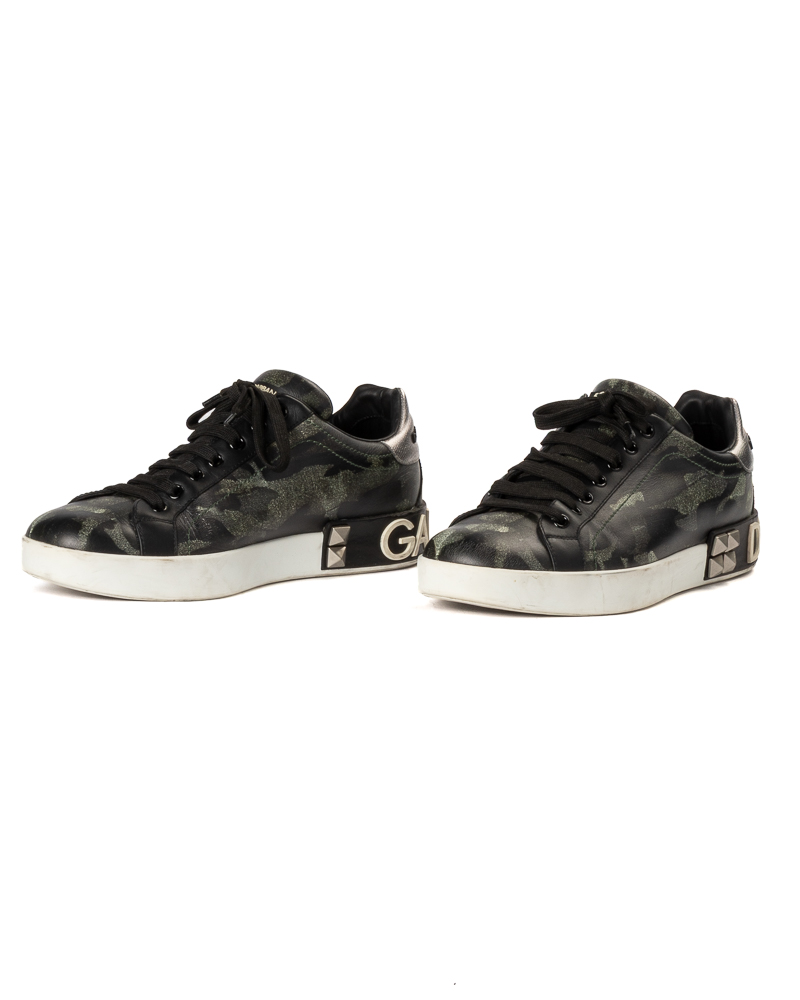 Dolce & Gabbana Sneakers Portofino Camouflage Verde