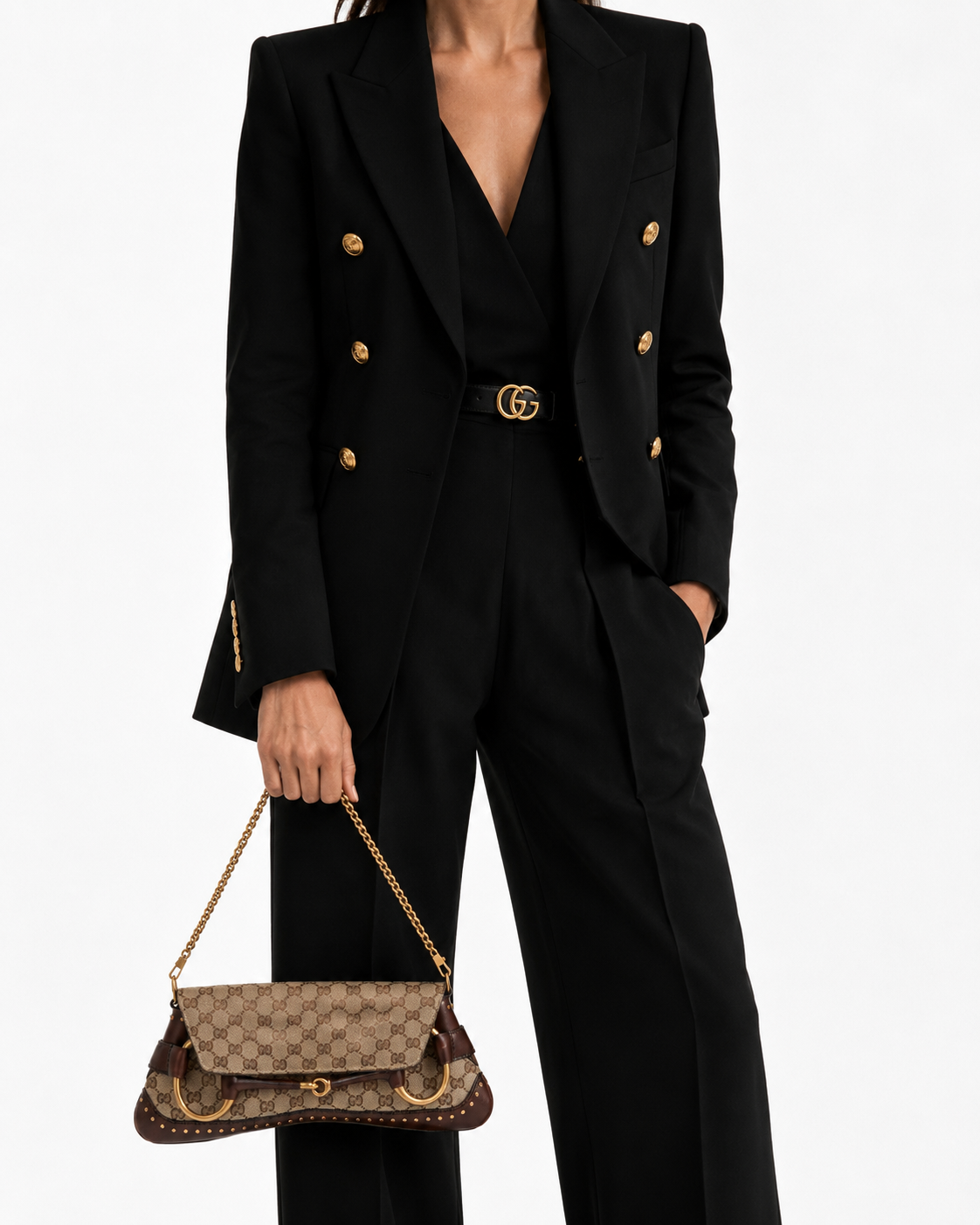 Alternative view of Gucci Horsebit Tom Ford Medium GG Supreme Marrone