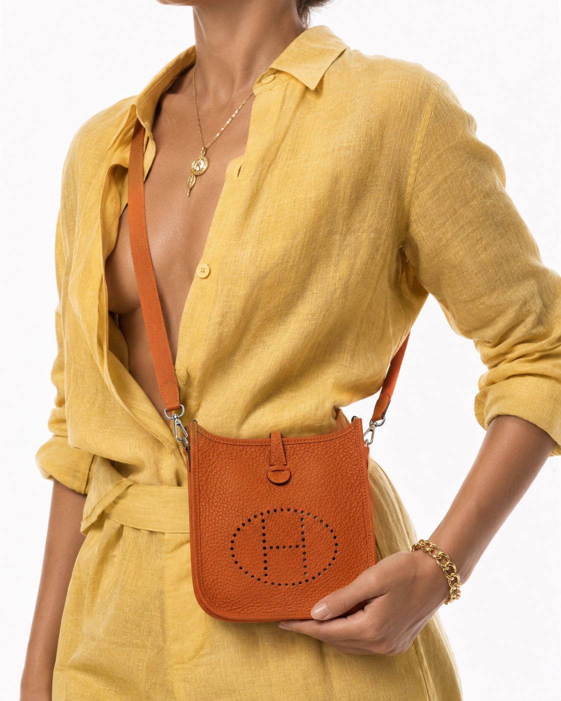 Alternative view of Hermès Sac Evelyne 16 Taurillon Orange