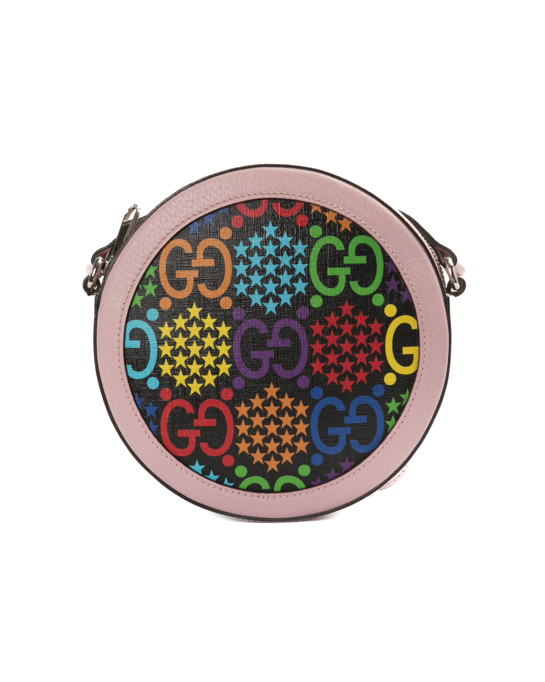 Gucci Round Tracolla GG Supreme Stars Rosa