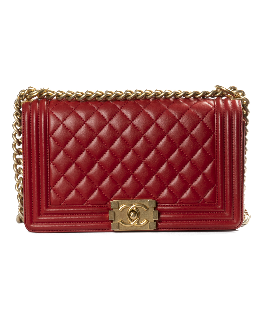 Chanel Boy Medium Trapuntata Rossa